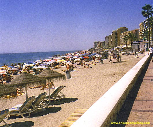 Strand i Fuengirola centrum